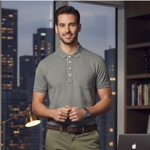 Billy Reid Polo Pocket Collared Dress Shirt Men’s XXL 100%‎ Cotton Luxury Casual